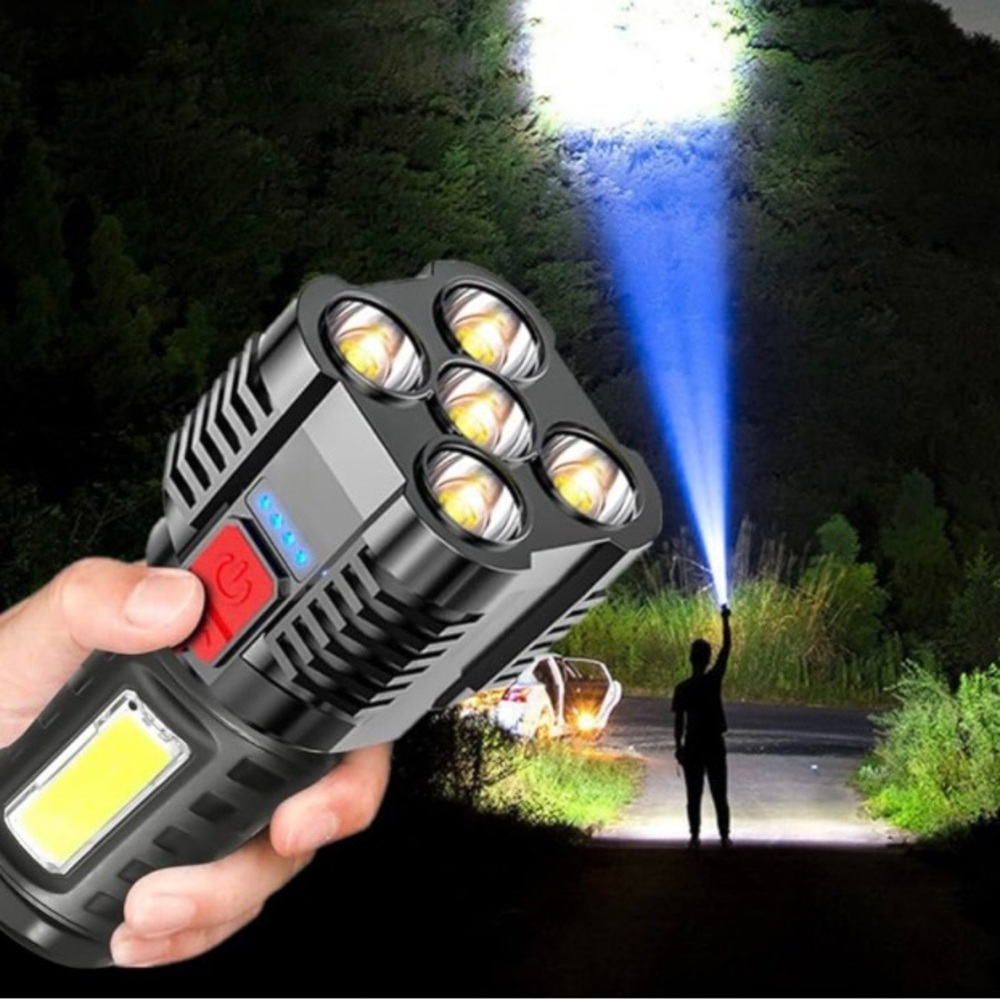 USB charge flashlight. NIB. 5.5 inches. Water resistant. Battery indicator